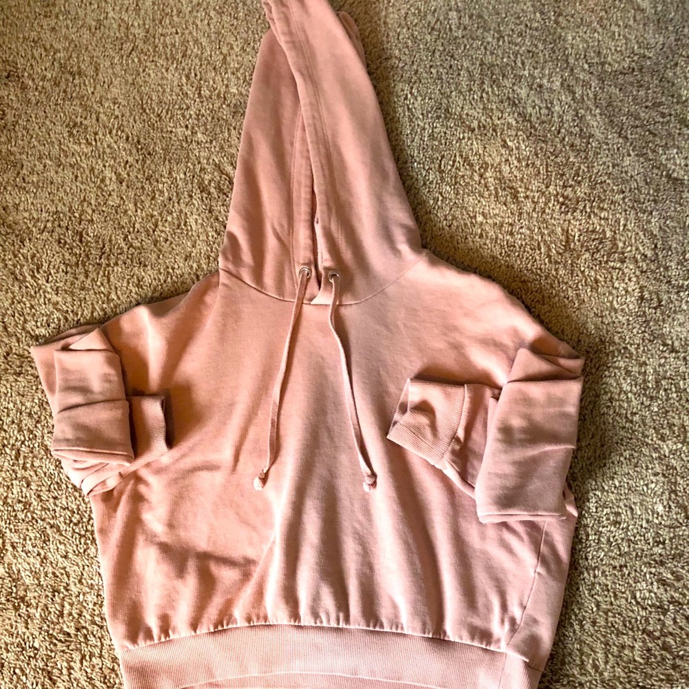 H and M pink Crop Sweatshirt